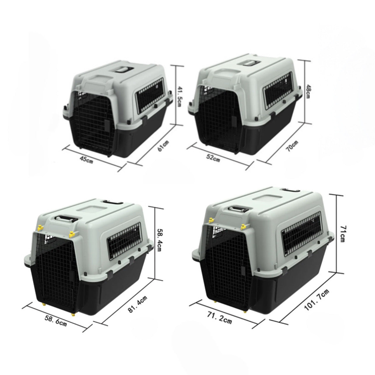 כלוב טיסה חזק במיוחד דגם אלפא מידה 7- 100 ס"מ כולל סט גלגלים נשלפים K9 INDUSTRIES