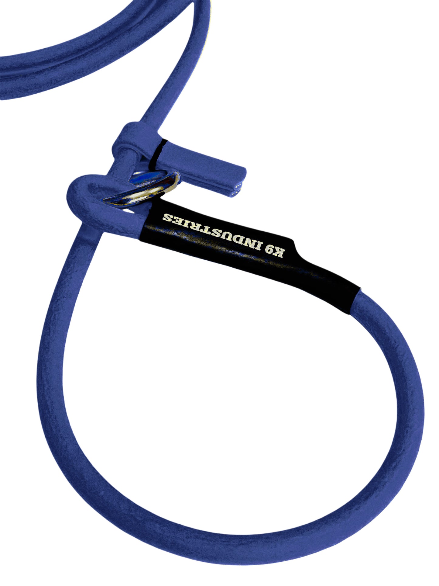 רצועת לאסו/ רצועת סליפ ליש לכלב עשויה מביאוטן עגול- עם קולר חנק מובנה 6 מ"מ- כחול נייבי - FOR DOG TRAINERS- ISRAEL