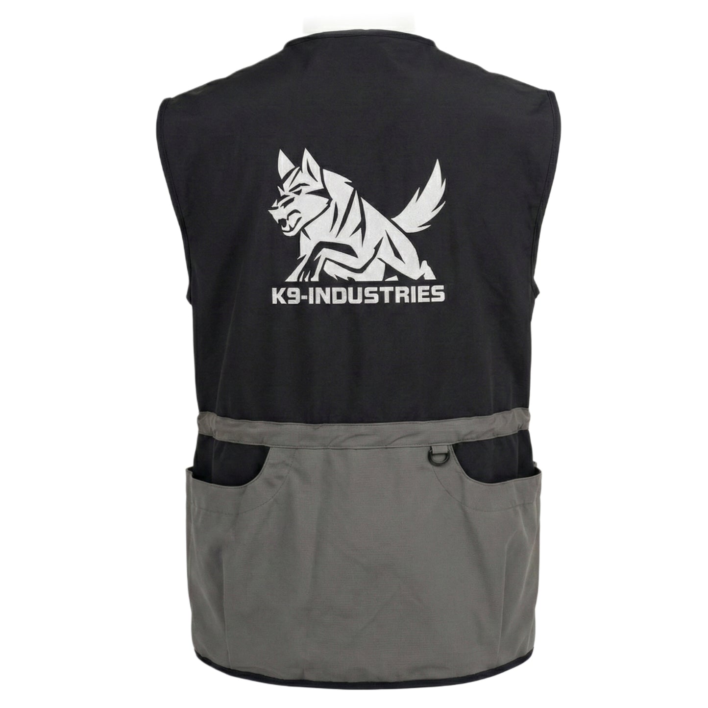 וסט אילוף כלבים מקצועי – גרסת בד נמתח- שחור אפור Dri-Fit