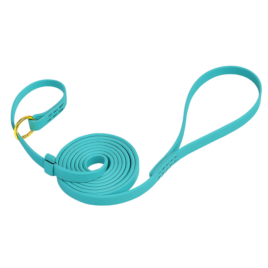 רצועת סליפ ליש ביאוטן שטוח טורקיז לכלב - FOR DOG TRAINERS ישראל