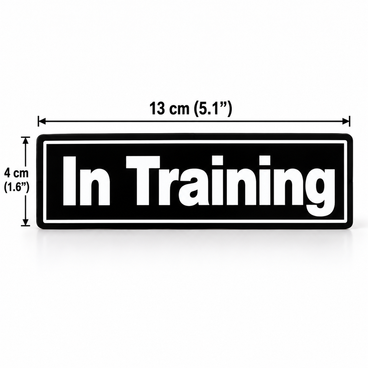 פאץ' מודפס IN TRAINING לכלב באילוף בגודל 13×4 ס"מ עם גב סקוטש, סט 2 יחידות - K9-Industries