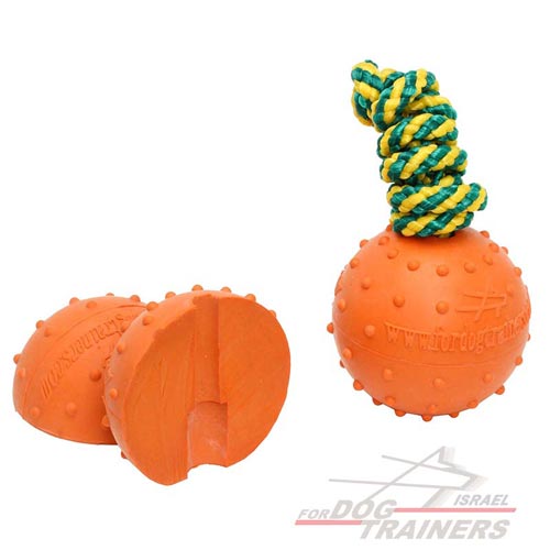 כדור מוצק מגומי לכלב צף במים - גדול - FOR DOG TRAINERS- ISRAEL