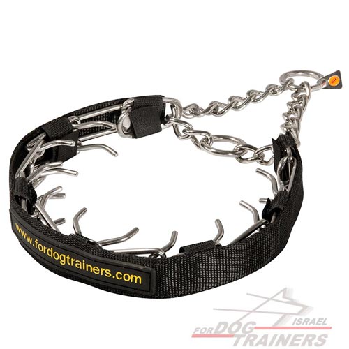 קולר דוקרנים עשוי מנירוסטה (תוצרת גרמניה)- לכלבים בינוניים - FOR DOG TRAINERS- ISRAEL