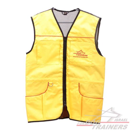 ווסט למאלף כלבים מקצועי -צבע צהוב - FOR DOG TRAINERS- ISRAEL