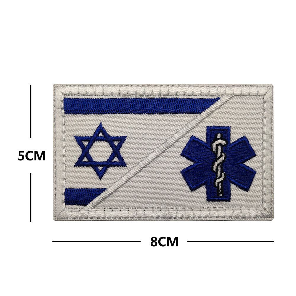 פאץ' דגל ישראל עם כוכב החיים 8x5 ס"מ עם סקוץ' - FOR DOG TRAINERS ישראל