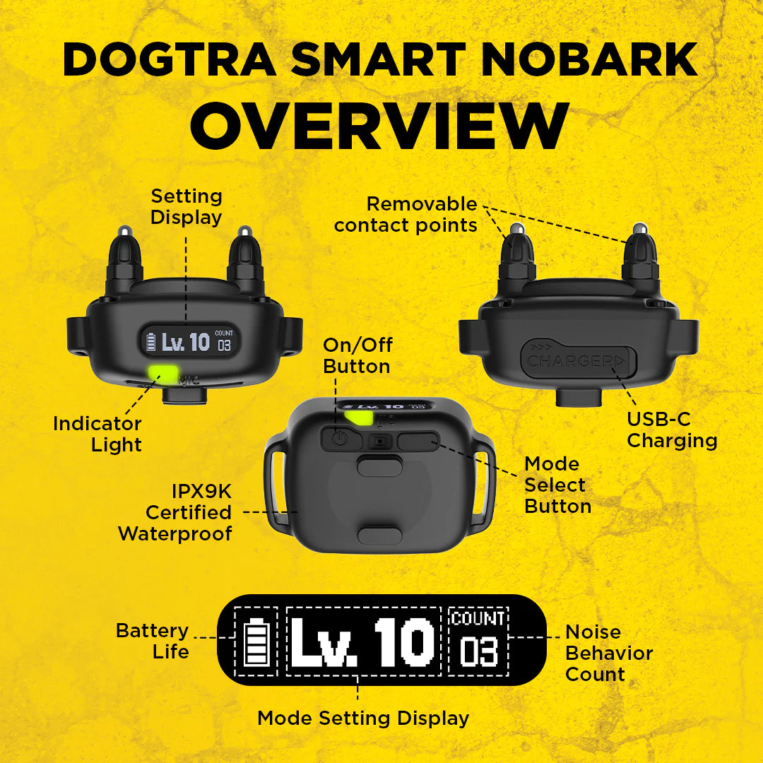 קולר נגד נביחות חכם – Dogtra Smart NoBark