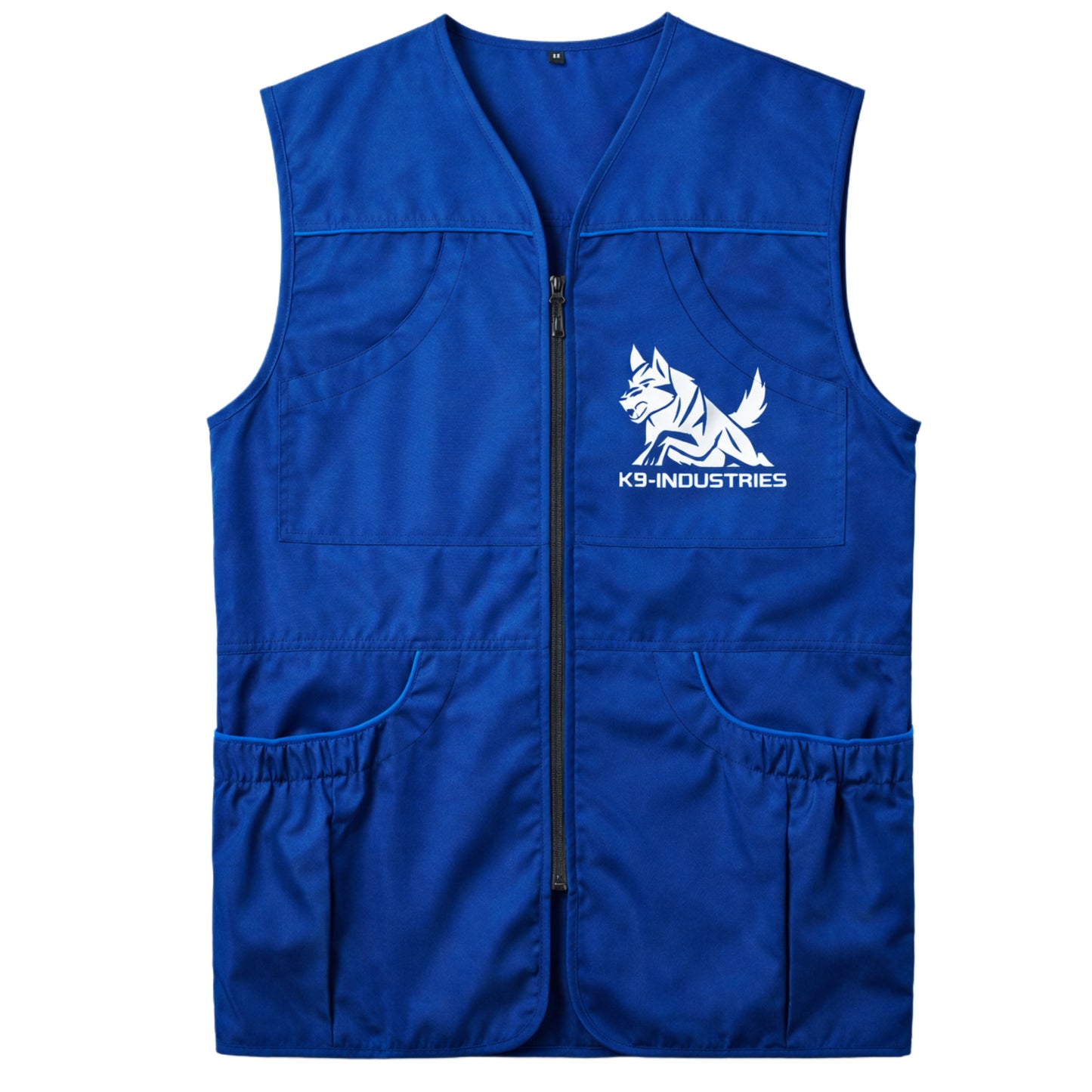 ווסט מקצועי למאלפי כלבים – ווסט אימונים פרקטי, איכותי ועמיד לשימוש יומיומי בצבע כחול