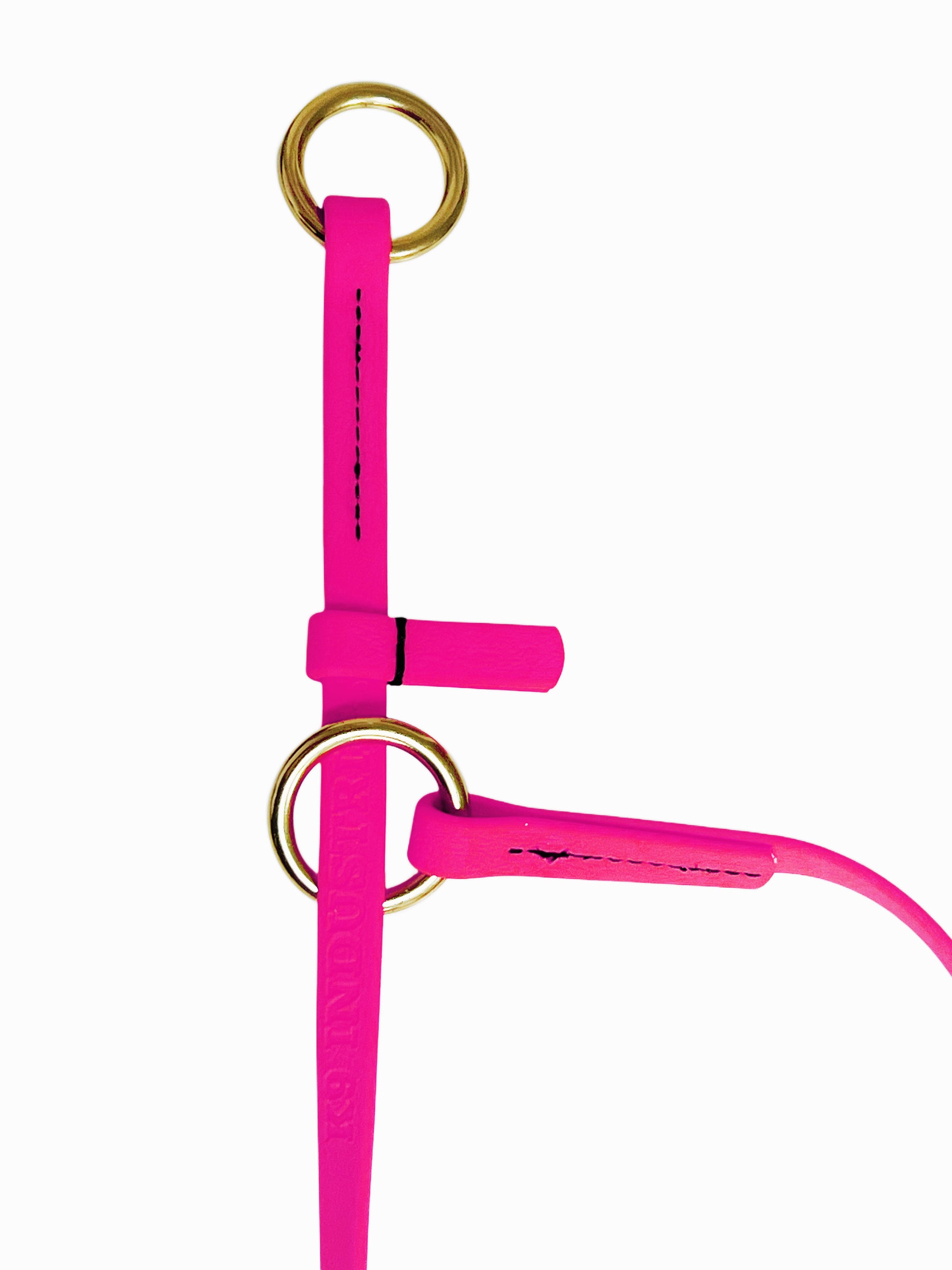 קולר לאסו/ קולר סליפ  לכלב עשוי מביאוטן דק במיוחד 10 מ"מ- -ורוד - FOR DOG TRAINERS- ISRAEL