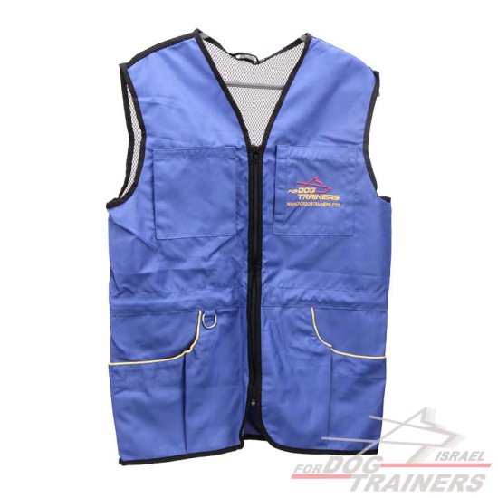 ווסט למאלף כלבים מקצועי -צבע כחול - FOR DOG TRAINERS- ISRAEL
