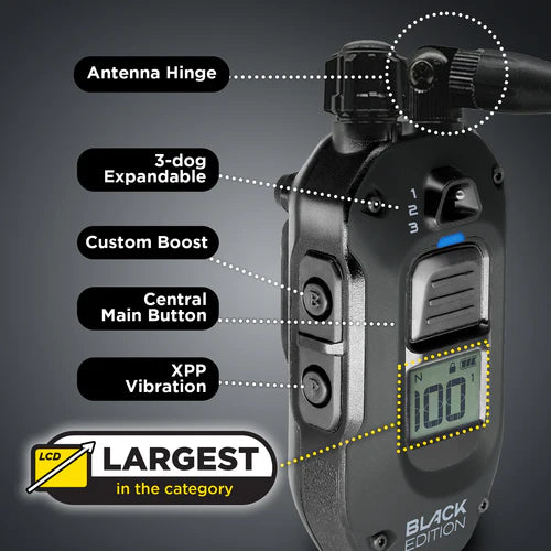 Dogtra 1200X Black (1900X Black) - תכונות עיקריות הקולר - דוגטרה ישראל
