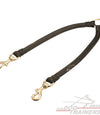 רצועת עור לכלב מעוגלת לטיולים עם 2 כלבים - FOR DOG TRAINERS- ISRAEL
