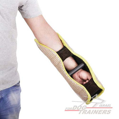 שרוול נשיכה מקצועי לגורים וכלבים בוגרים עשוי מבד יוטה - FOR DOG TRAINERS- ISRAEL