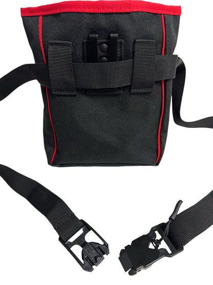 תיק / פאוץ' פינוקים מקצועי עם סגירה מגנטית ומנגנון פתיחה חכם לאילוף כלבים- אדום - FOR DOG TRAINERS- ISRAEL