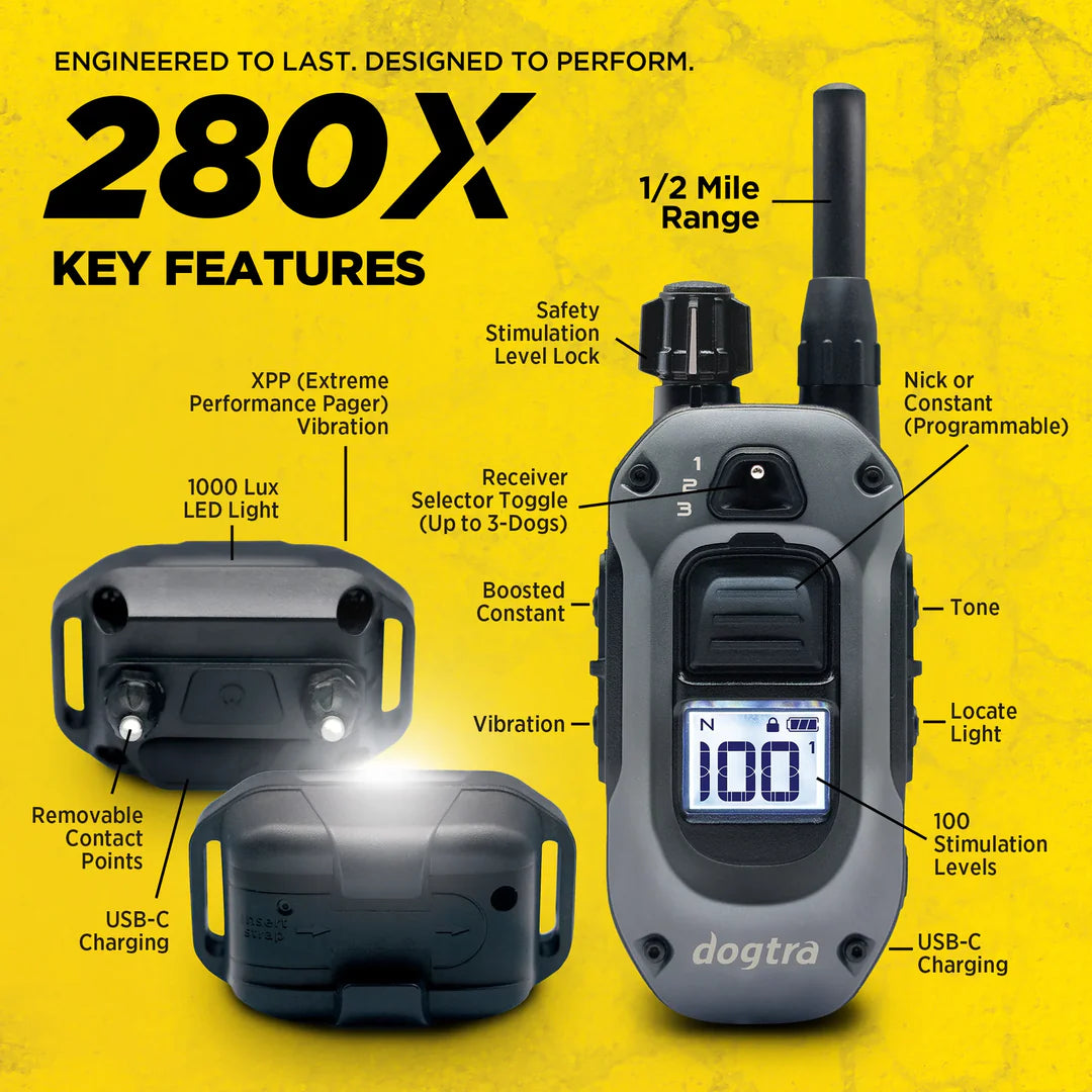 חדש! דוגטרה קולר אלקטרוני- קולר אילוף חשמלי Dogtra 640X (280X) - FOR DOG TRAINERS- ISRAEL