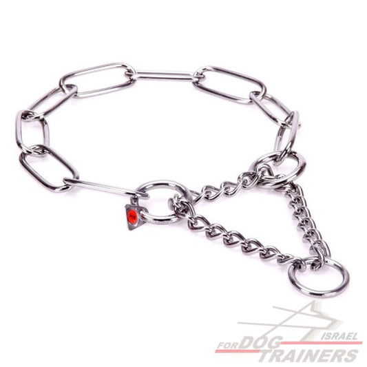 קולר חצי חנק שומר פרווה של המותג הגרמני - FOR DOG TRAINERS- ISRAEL