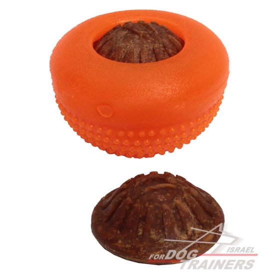 צעצוע בצורת חצי כדור דיספנסר חטיפים לגזעי כלבים בינוניים - FOR DOG TRAINERS- ISRAEL