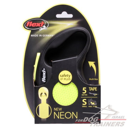 רצועת פלקסי כלבים מתכוננת לכלבים קטנים- 5 מטר - FOR DOG TRAINERS- ISRAEL