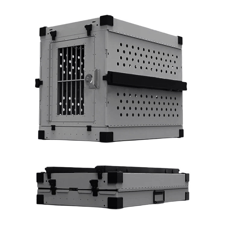 כלוב אלומיניום מחוזק לכלב- ניתן לקיפול- 101 ס"מ