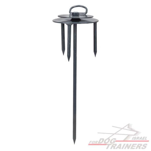 מתקן קשירה לכלב עם ראש מסתובב- לדשא/ אדמה - FOR DOG TRAINERS- ISRAEL