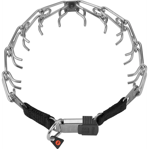 קולר דוקרנים HS מיוצר בגרמניה לכלבים בגודל בינוני- נעילה בקליק- פלדת אל חלד