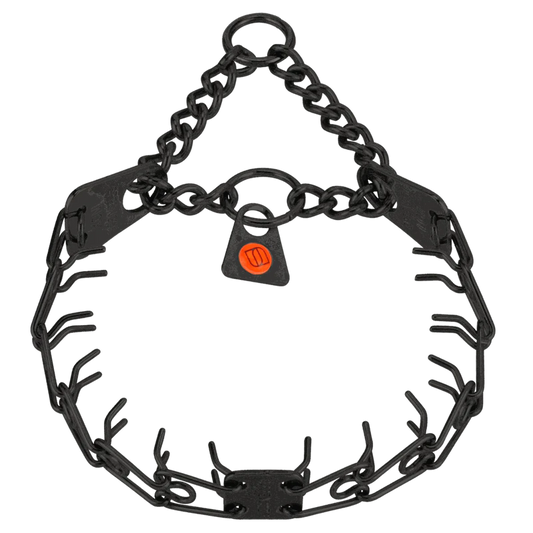 קולר דוקרנים עשוי מנירוסטה מושחרת אקסטרה סמול (תוצרת גרמניה)- לכלבים קטנים במיוחד - FOR DOG TRAINERS- ISRAEL