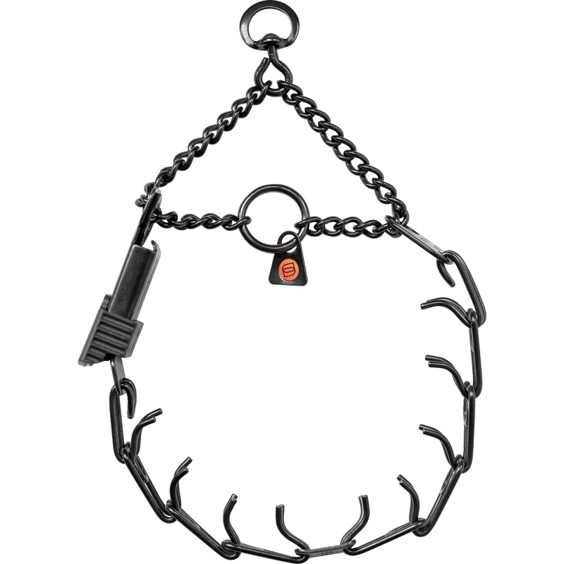 קולר דוקרנים ספרנגר חצי חנק (פלדת אל חלד) עם תוספת אבזם לפתיחה מהירה מידה סמול לכלבים קטנים