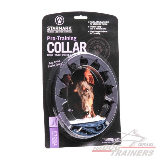 קולר דוקרנים עשוי פלסטיק - לכלבים קטנים-גדולים - FOR DOG TRAINERS- ISRAEL
