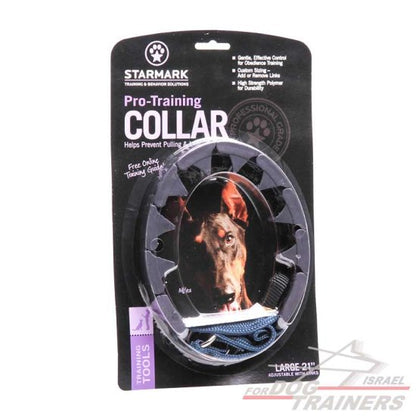 קולר דוקרנים עשוי פלסטיק - לכלבים קטנים-גדולים - FOR DOG TRAINERS- ISRAEL