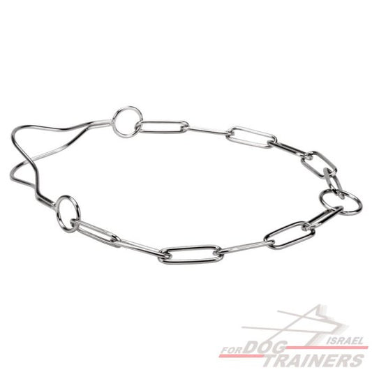 קולר לכלב מצופה כרום יוקרתי - FOR DOG TRAINERS- ISRAEL