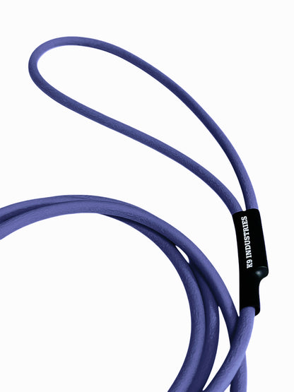 רצועת לאסו/ רצועת סליפ ליש לכלב עשויה מביאוטן עגול- עם קולר חנק מובנה 6 מ"מ- כחול נייבי - FOR DOG TRAINERS- ISRAEL