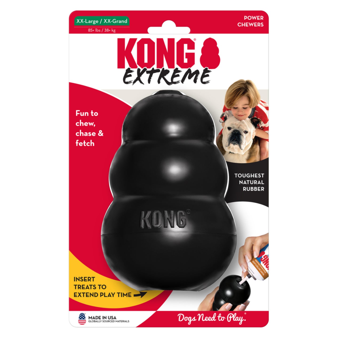 מוצר נשיכה עמיד במיוחד קונג אקסטרים מידה אקסטרה אקסטרה לארג-  KONG Extreme XXL
