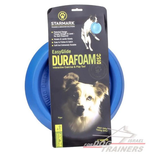 פריזבי לכלבים- צלחת מעופפת עמידה לכלבים בטכנולוגיית פואום - גדולה 26 ס"מ - FOR DOG TRAINERS- ISRAEL