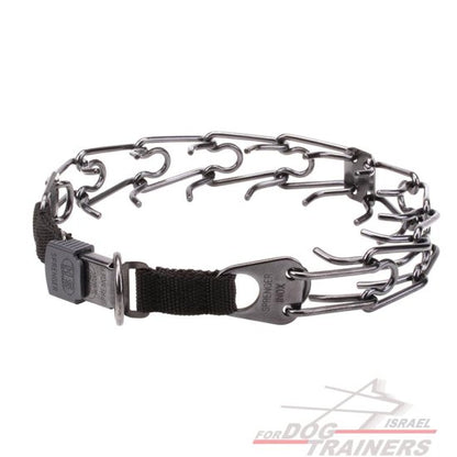 קולר דורקנים בגודל גדול של חברת HS נעילה בקליק - FOR DOG TRAINERS- ISRAEL