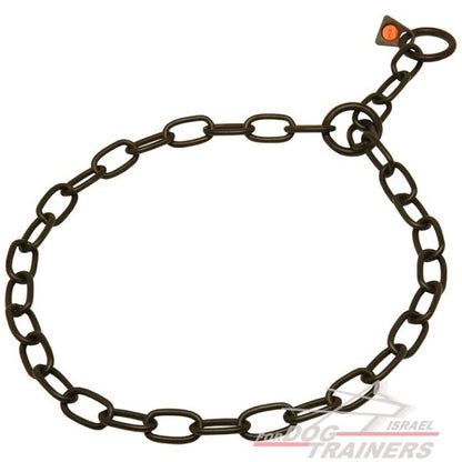 קולר "שומר פרווה" שחור מדהים מנירוסטה - FOR DOG TRAINERS- ISRAEL