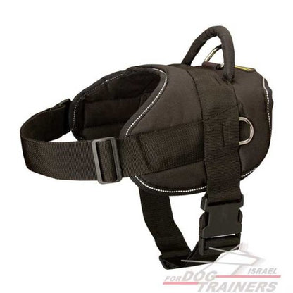 רתמה לכלב עשויה מניילון קלה ומתכווננת לכלב לסחיבה ולגרירה - FOR DOG TRAINERS- ISRAEL