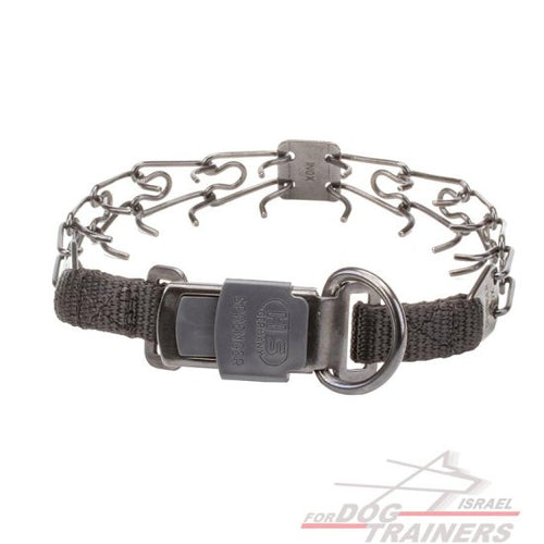 קולר דורקנים בגודל קטן של חברת HS נעילה בקליק - FOR DOG TRAINERS- ISRAEL