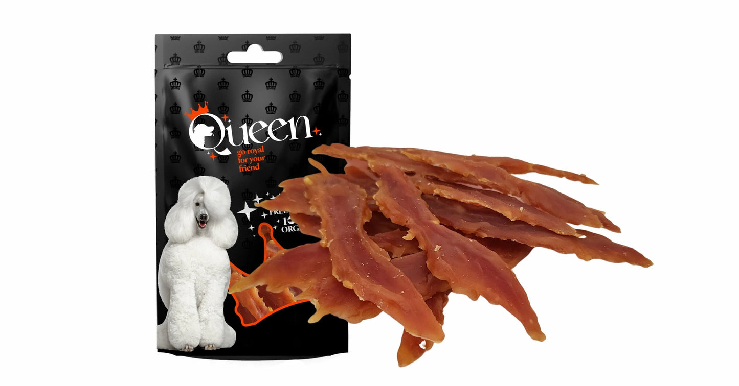 חטיף לכלב גרקי ברווז 80 גרם Queen - FOR DOG TRAINERS- ISRAEL