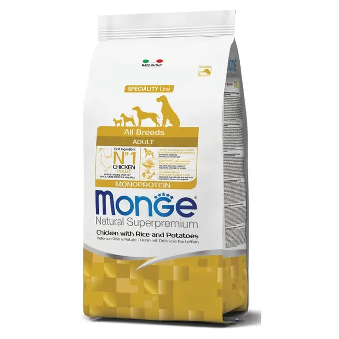 Monge מונג' אדולט עוף אורז ותפוא 12 ק"ג