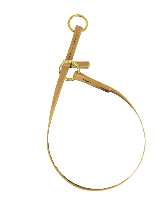 קולר לאסו/ קולר סליפ  לכלב עשוי מביאוטן דק במיוחד 10 מ"מ- -חאקי מדברי - FOR DOG TRAINERS- ISRAEL