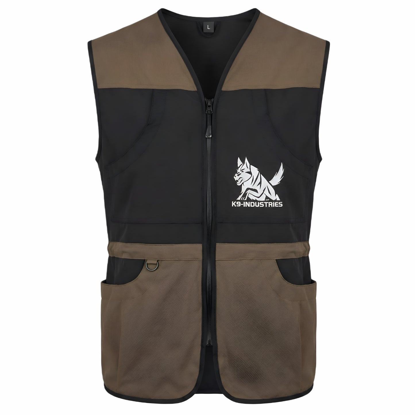 וסט אילוף כלבים מקצועי – גרסת בד נמתח- חאקי מדברי Dri-Fit