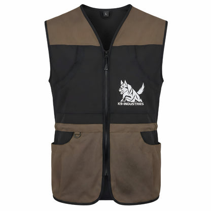 וסט אילוף כלבים מקצועי – גרסת בד נמתח- חאקי מדברי Dri-Fit