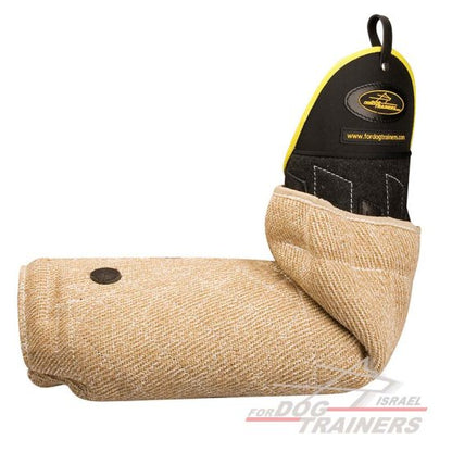שרוול נשיכה לכלב מתבגר עשוי מבד יוטה - FOR DOG TRAINERS- ISRAEL
