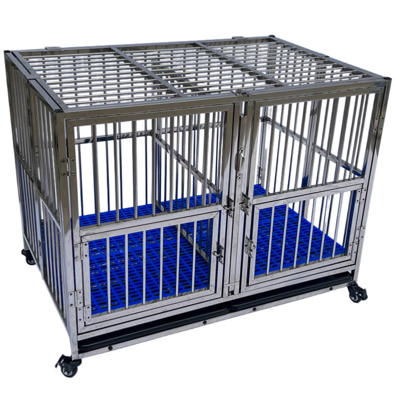 כלוב נירוסטה מחוזק לכלב 128 ס"מ - FOR DOG TRAINERS ישראל