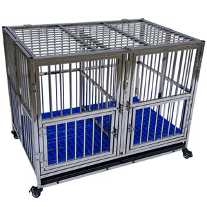 כלובי נירוסטה לכלב- פלדת אל חלד