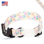 קולר לכלב עשוי ביאוטן מעוצב- הדפס פיס - FOR DOG TRAINERS- ISRAEL