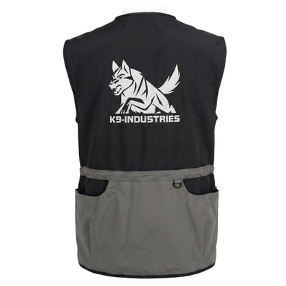 וסט אילוף כלבים מקצועי – גרסת בד נמתח- שחור אפור Dri-Fit