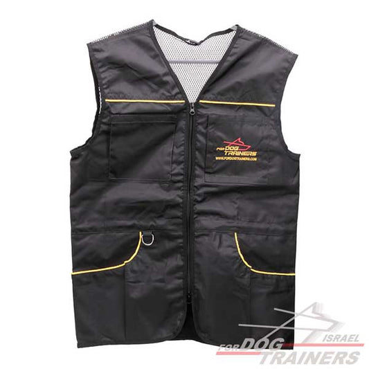ווסט למאלף כלבים מקצועי -צבע שחור - FOR DOG TRAINERS- ISRAEL