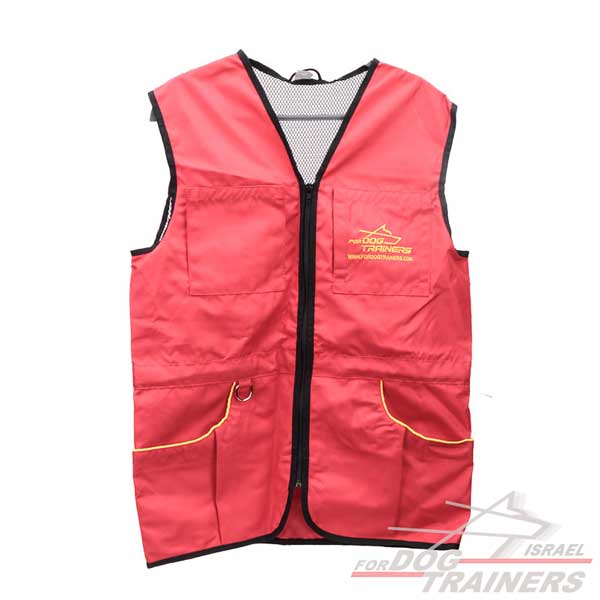 ווסט למאלף כלבים מקצועי -צבע אדום - FOR DOG TRAINERS- ISRAEL