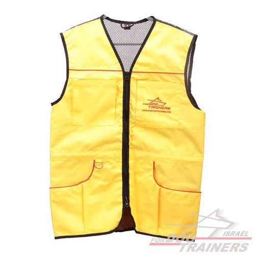 ווסט למאלף כלבים מקצועי -צבע צהוב - FOR DOG TRAINERS- ISRAEL