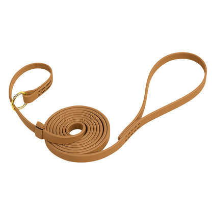 רצועת סליפ ליש ביאוטן שטוח חאקי מדברי לכלב - FOR DOG TRAINERS ישראל